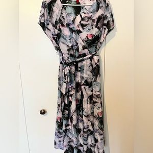 Colorful tea length dress